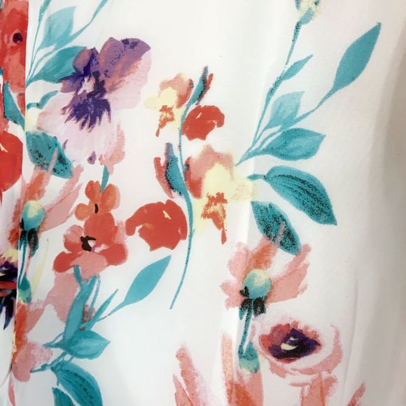 LF Leslie Fay floral watercolor dress 16 - Picture 5 of 5